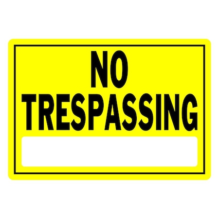 Hillman No Trespassing, Aluminum, 10 in x 14 in 840155